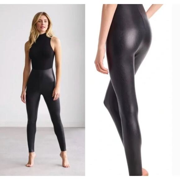 Commando Perfect Control Faux-Leather Legging Black Womens Medium - Picture 10 of 11